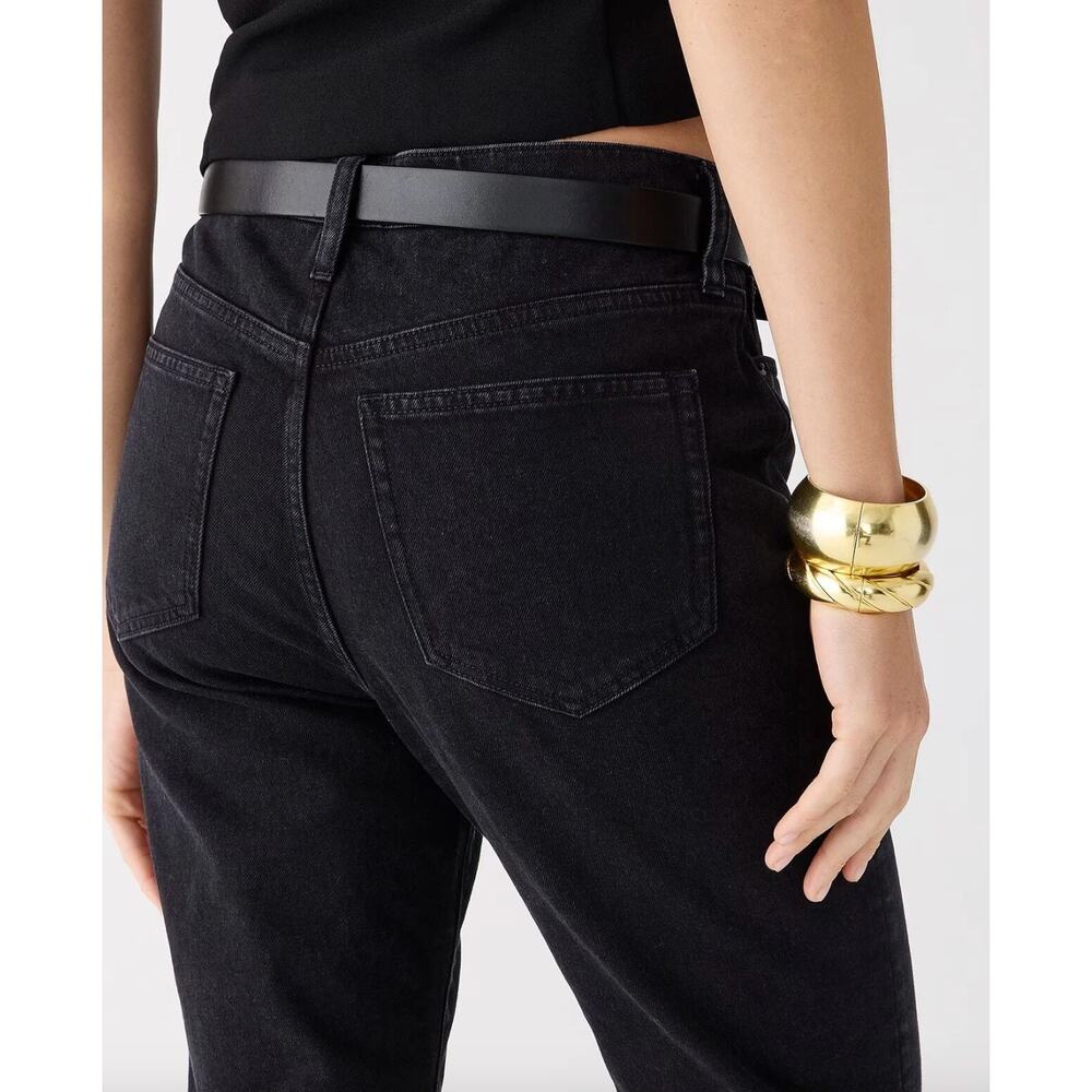 J.Crew Classic Straight Jean Washed Black Stretch High Rise Organic US 31 NWT - Picture 2 of 9
